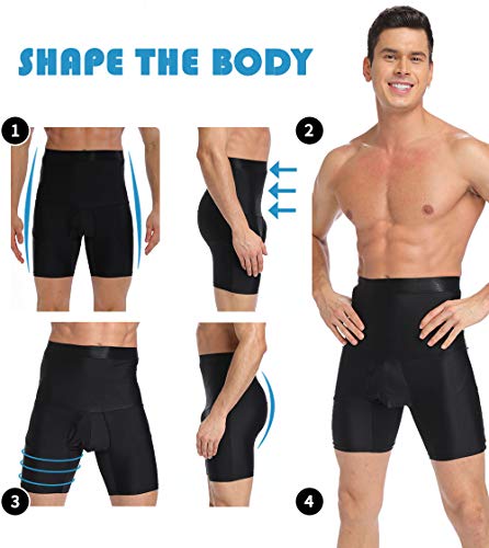 SLIMBELLE® Calzoncillos Bóxer con Faja Reductora para Hombre Ropa Interior Moldeador Pantalones Adelgazante para el Vientre y la Pérdida de Peso y Grasa Body Shaper Suave Transpirable Shapewear Men