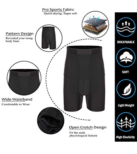 SLIMBELLE® Calzoncillos Bóxer con Faja Reductora para Hombre Ropa Interior Moldeador Pantalones Adelgazante para el Vientre y la Pérdida de Peso y Grasa Body Shaper Suave Transpirable Shapewear Men