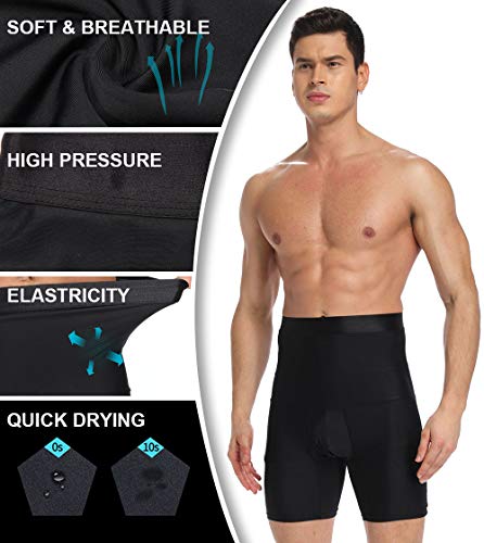 SLIMBELLE® Calzoncillos Bóxer con Faja Reductora para Hombre Ropa Interior Moldeador Pantalones Adelgazante para el Vientre y la Pérdida de Peso y Grasa Body Shaper Suave Transpirable Shapewear Men