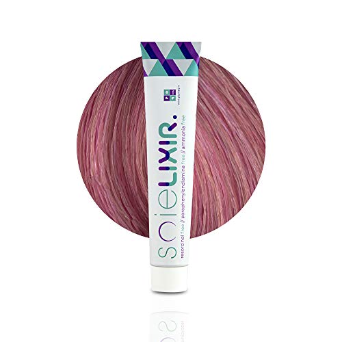 Soielixir Tinte Permanente para Cabello en crema SIN Resorcinol, parafenilendiamina y amoniaco - 93 colores - 100 ml - Rosa Chicle