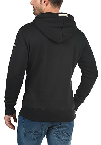 !Solid TripStrip Sudadera con Capucha Suéter Hoodie para Hombre con Capucha con Forro Polar Suave Al Tacto, tamaño:XL, Color:Black (9000)