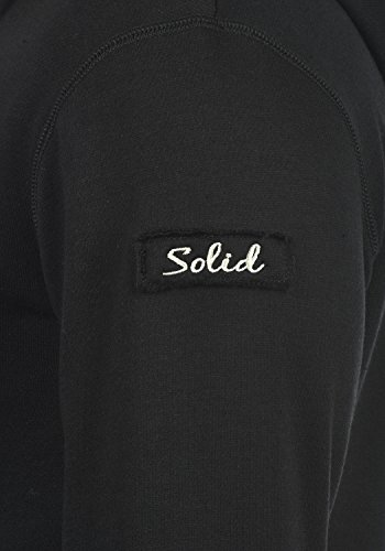 !Solid TripStrip Sudadera con Capucha Suéter Hoodie para Hombre con Capucha con Forro Polar Suave Al Tacto, tamaño:XL, Color:Black (9000)