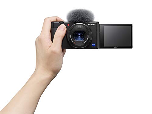 Sony ZV1BDI.EU - Cámara vlogging (Eye AF con Seguimiento a Tiempo Real, detección de Fases, prioridad a rostros en Auto Exposición, para Vlogger, Video 4K, Filtro Piel Suave, Micro direccional) Negro