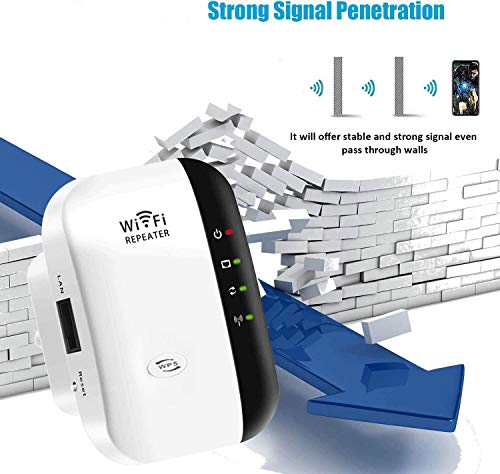 SOOTEWAY Repetidor WiFi, 300Mbps Extensor WiFi, Amplificador WiFi 2.4GHz con Repertidor/Ap Modo y la función WPS, 1 Puerto Fast Ethernet Wireless Amplificador