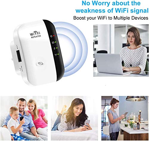 SOOTEWAY Repetidor WiFi, 300Mbps Extensor WiFi, Amplificador WiFi 2.4GHz con Repertidor/Ap Modo y la función WPS, 1 Puerto Fast Ethernet Wireless Amplificador