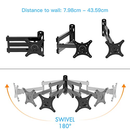 Soporte de Pared para TV, el Soporte de Pared para TV para televisores de 10 a 35 Pulgadas de hasta 20 kg, VESA máximo 200X200 mm