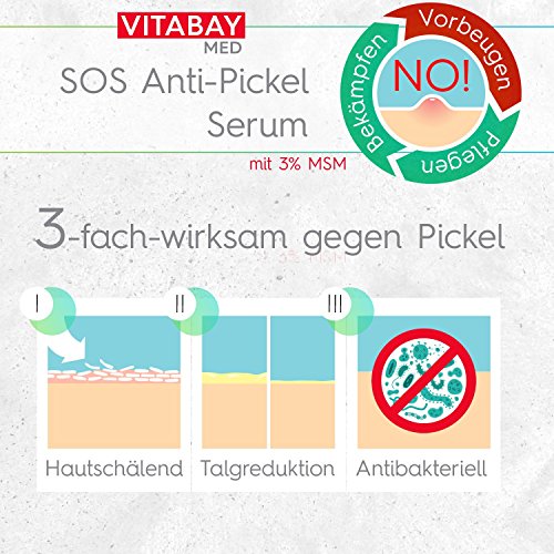 SOS Suero anti espinillas 50ml - Vitamina B3, MSM y ácido salicílico - contra el acné & impurezas