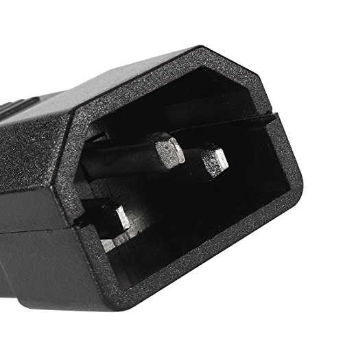 sourcing map CA 250V 10A IEC320 C14 3 Clavijas Enchufe Macho Conector Adaptador Montaje en Panel Recableable