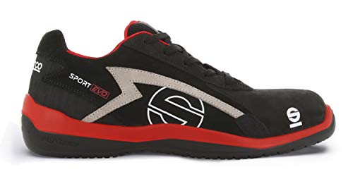 Sparco S0751640RSNR Zapatillas Sport EVO Negro, 40 EU