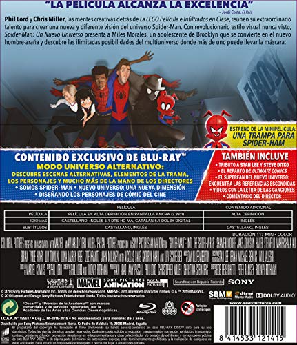 Spider-Man: Un Nuevo Universo [Blu-ray]