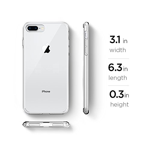 Spigen Funda Liquid Crystal Compatible con Apple iPhone 7 Plus/8 Plus, Protección Delgada de Gel Silicona y claridad Premium de TPU - Transparente