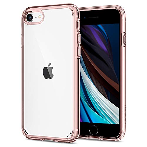 Spigen Funda Ultra Hybrid Compatible con Apple iPhone SE 2020/ iPhone 8/7 - Rosa Cristalina