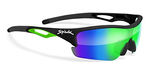 Spiuk Jifter Gafas, Unisex Adulto, Negro/Verde, Talla Única