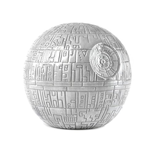 Star Wars 1012346510 Hucha Estrella de la Muerte, Acero Inoxidable, Color Blanco, 9 x 4 x 4 cm