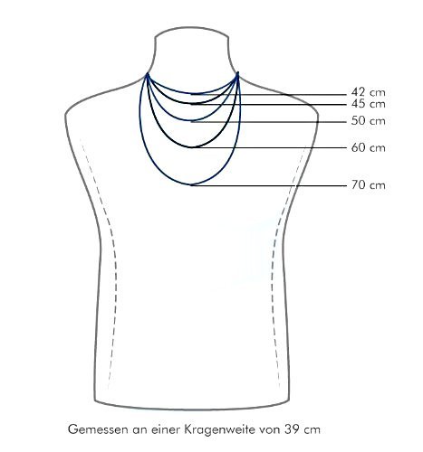 STERLL Cadena para hombre de plata 925, 60 cm de longitud, con colgante a forma de cruz, con caja de joyas, ideal como regalo de hombre