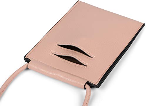 styleBREAKER Bolsa de hombro para mujeres para teléfono móvil Colores sólidos Mate, Unicolor, Bolsa de hombro, Funda para teléfono móvil, Mini bolsa 02012352, color:Rosé