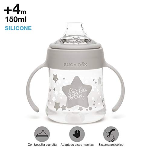 Suavinex, Pack Ahorro Little Star 2 biberones 270ml + 2 biberones 150ml + Chupete -2-4 meses, Blanco