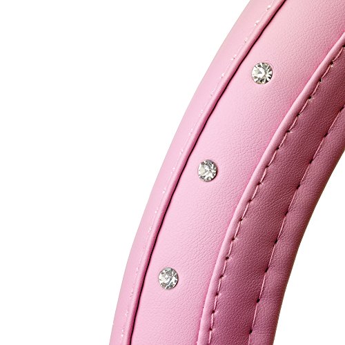 SUMEX FVP1205 Funda de Volante Universal, 37-39 cm, Color Rosa con Diamantes