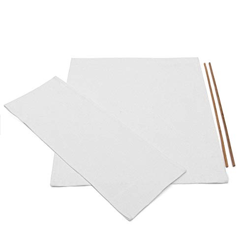 Sunsbell Cubierta de la Silla Director 2 UNIDS Desmontable Lavable Spandex Fundas de Directoras Fundas de Protección Cubiertas de Asiento de Lona Protector de Heces (1 Juego Blanco)