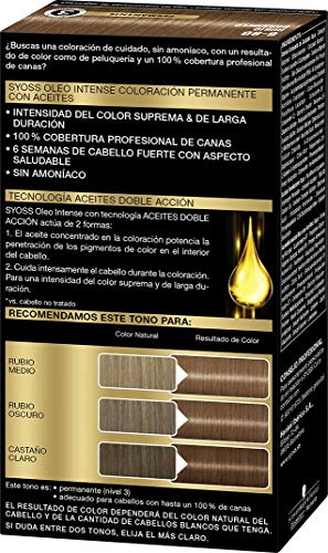 SYOSS - Oleo Intense Coloración Permanente Sin Amoníaco - Tono 6.80 Rubio Caramelo - 2 uds