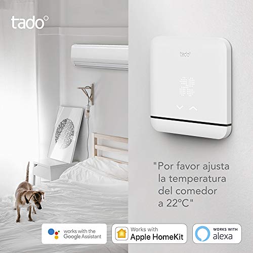 tado° 4260328611630 Control de Climatización Inteligente V3, Trabaja con Amazon Alexa, Apple HomeKit y Asistente de Google, Blanco