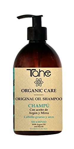 Tahe Original Oil - Champú para Cabellos Gruesos, Rebeldes y Secos con Aceite de Argán y Mirra, 500 ml