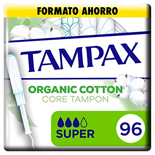 Tampax Cotton Protection Super Con Aplicador 96 x, Tampones De Algodón Orgánico De Tampax