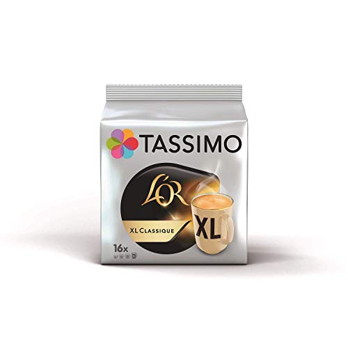 Tassimo Coffee L'OR XL Bundle Cápsulas de Café - L'OR Classique XL & Intense XL - 5 Paquetes (80 Porciones)