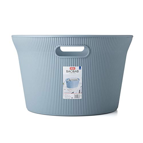 Tatay 1042000 - Baobab Cesta para la Colada, Plástico polipropileno, Azul, 35 litros de capacidad. 52 x 42,5 x 26,5