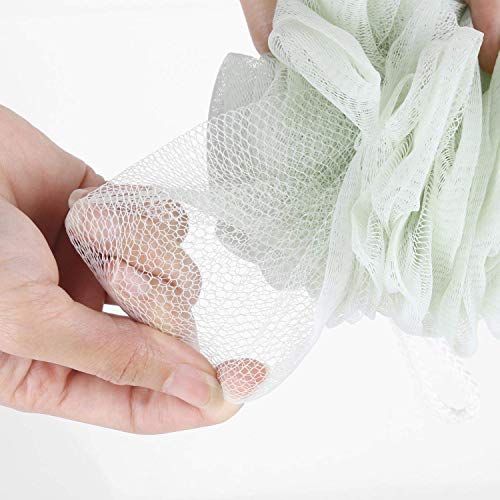 Tbestmax - Esponjas de baño para puf de malla, 4 unidades, esponja exfoliante de malla de lufa corporal