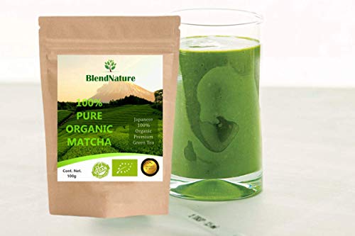 Té Verde Matcha Orgánico Japonés 100gram. Premium Bio - Grado Ceremonial – Ecológico - Deluxe Calidad Extraordinaria de Procedencia Uji – Exquisito – Vegano – Excelente Aroma y Color Intenso.