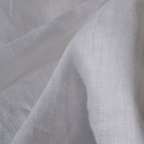 Tela de lino - blanco - 100% lino suave | ancho: 137cm (1 metro)