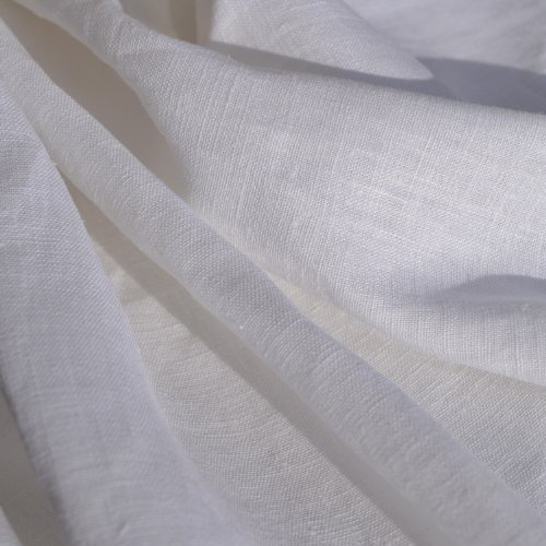 Tela de lino - blanco - 100% lino suave | ancho: 137cm (1 metro)