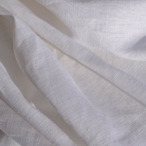 Tela de lino - blanco - 100% lino suave | ancho: 137cm (1 metro)