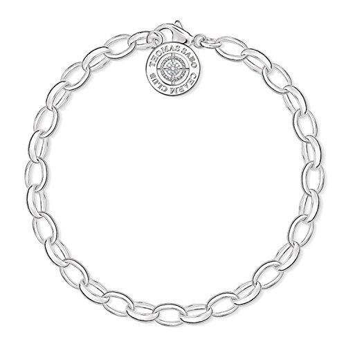 Thomas Sabo - Pulsera para Mujer de Plata de Ley 925/1000 con Diamante 18 cm