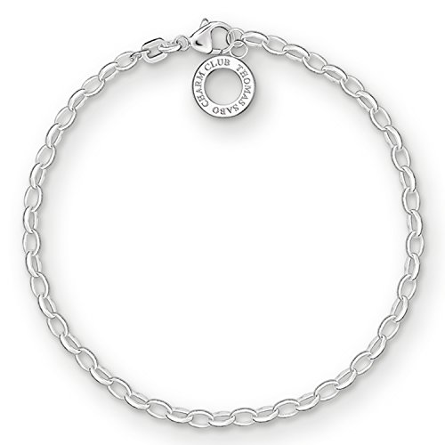 Thomas Sabo X0163 – 001 – 12 Pulsera de Las Mujeres Encanto, 925 Plata de Ley Plateado