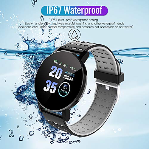 Tickas 119plus 1.3in Relojes Inteligentes Reloj de monitoreo de frecuencia cardíaca Relojes Deportivos Pulsera Reloj Inteligente a Prueba de Agua