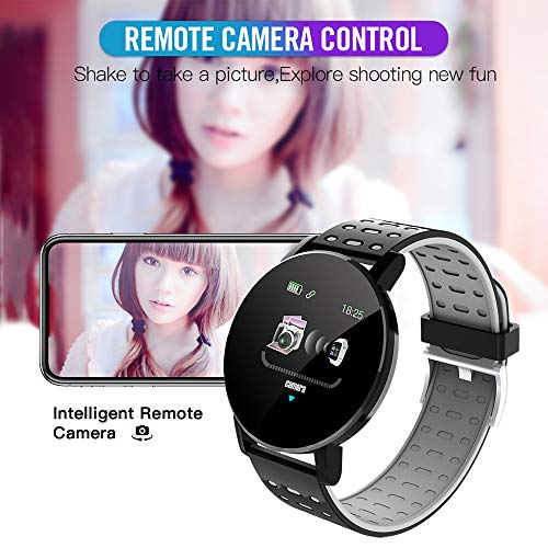 Tickas 119plus 1.3in Relojes Inteligentes Reloj de monitoreo de frecuencia cardíaca Relojes Deportivos Pulsera Reloj Inteligente a Prueba de Agua