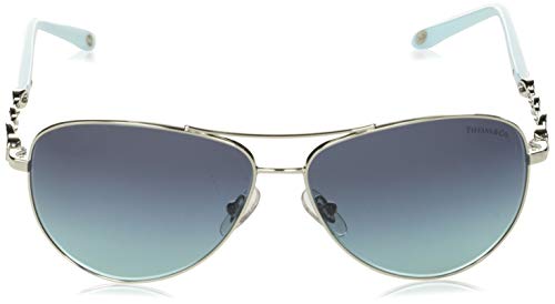 Tiffany & Co. 0TY3049B 60019S 58 Gafas de sol, Plateado (Silver/Azuregradientbluee), Mujer