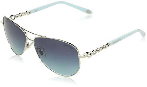 Tiffany & Co. 0TY3049B 60019S 58 Gafas de sol, Plateado (Silver/Azuregradientbluee), Mujer