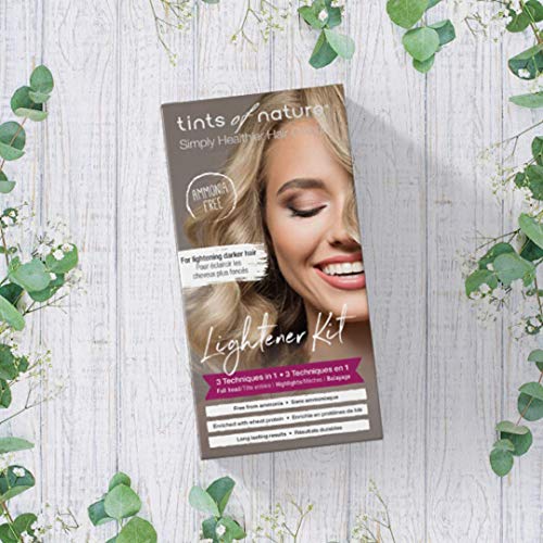 Tints of Nature 3 in 1 Lightener Kit | A Natural, Healthier Way For Home Hair Highlights and Brightening | Vegan-Friendly and Cruelty-Free Permanent and Semi-Permanent Hair Dye Brightening Kit