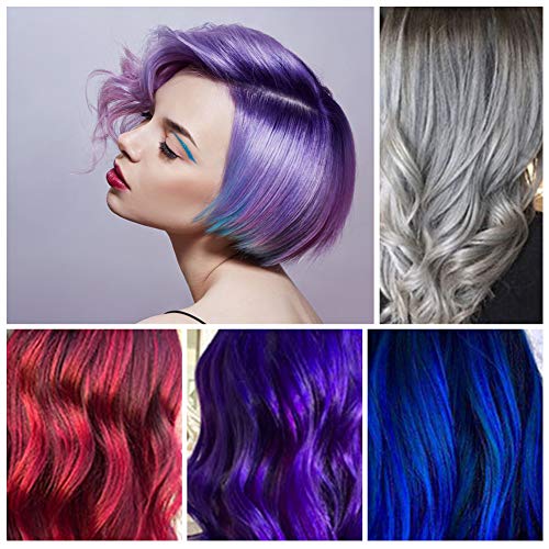 Tiza de Pelo, Cabello Tiza, Temporales de Cabello, Tiza para el Cabello, Spray de Cabello Colorido, 4 Colores Temporal Tiza de Pelo No Tóxicas Lavables Color de Tiza Para Niños DIY Fiesta y Cosplay