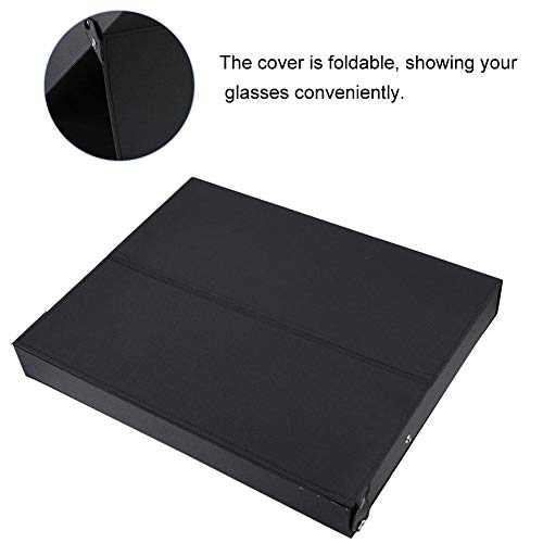 TMISHION - Vitrina para gafas de sol – Caja de almacenamiento con 18 ranuras para gafas de lectura, joyas, relojes, vitrina, organizador de joyas, soporte portátil para tienda