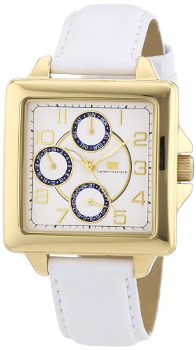 Tommy Hilfiger 1780824 - Reloj de Mujer de Cuarzo, Correa de Piel Color Blanco