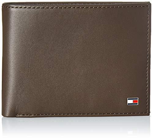 Tommy Hilfiger Eton CC and Coin Pocket, Cartera Hombre^Mujer, Brown, OS