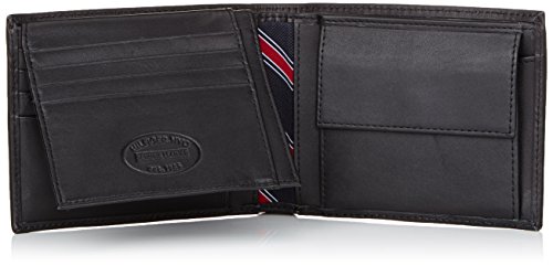 Tommy Hilfiger Eton CC Flap and Coin Pocket - Cartera para Hombre, Color Black 990, Talla 13x10x2 cm (B x H x T)