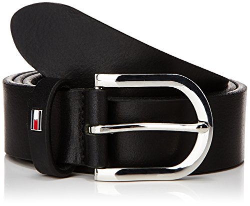 Tommy Hilfiger New Danny Belt Cinturón, Masters Black, 85 cm para Hombre