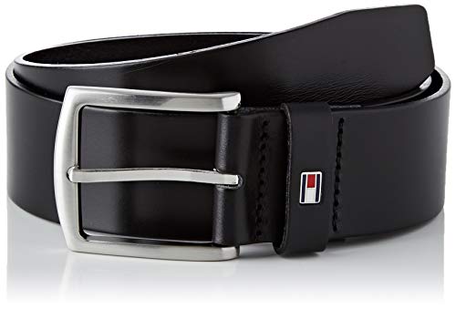 Tommy Hilfiger New Denton Belt 4.0 Cinturón, Negro (NEGRO 090), 95 para Hombre