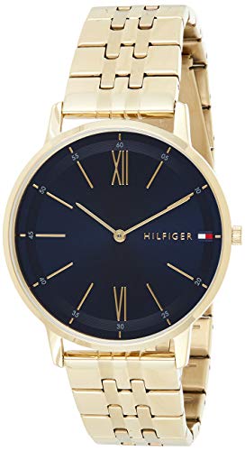 Tommy Hilfiger Reloj Analógico para Hombre de Cuarzo con Correa en Bañada en Oro 1791513