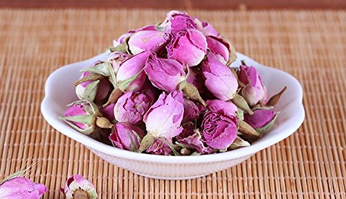 TooGet La Variedad de Pétalos y Capullos de Rose 4 Bolsas Incluye Pétalos de Rosa, Capullos de Rosa, Rosa Damascena, Rosa de Borde Dorado, Flor de té Verde a Granel, Tipo de Manualidades